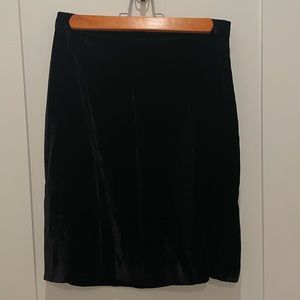 Madewell Black Velvet Skirt